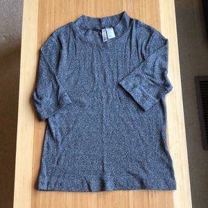 Ribbed Grey H&M Mockneck Tee- Size M (EUC)